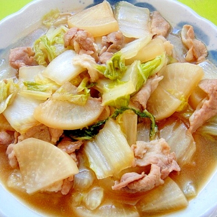 大根と白菜豚肉のあっさり煮